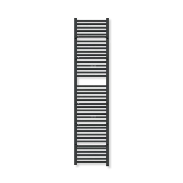 Grzejnik drabinkowy TERMA LIMA ONE, podłączenie S1, wym. 1700 x 400 mm, kolor czarny jak kruk mat RAL9005 (farba), moc 703W