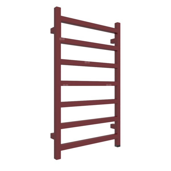 Grzejnik drabinkowy TERMA SIMPLE ONE, podłączenie S8, wym. 840 x 500 mm, kolor czerwony purpurowy RAL3004 (farba), moc 306W