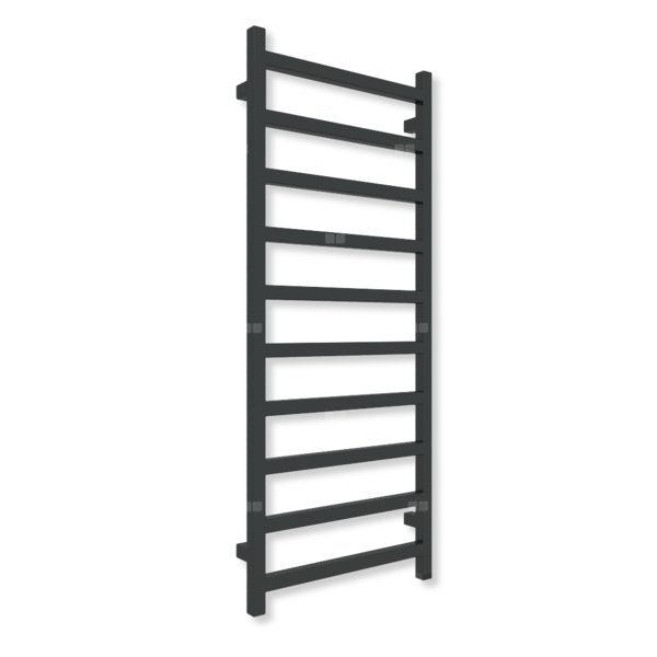 Grzejnik drabinkowy TERMA SIMPLE ONE, podłączenie S1, wym. 1200 x 500 mm, kolor czarny jak kruk mat RAL9005 (farba), moc 440W