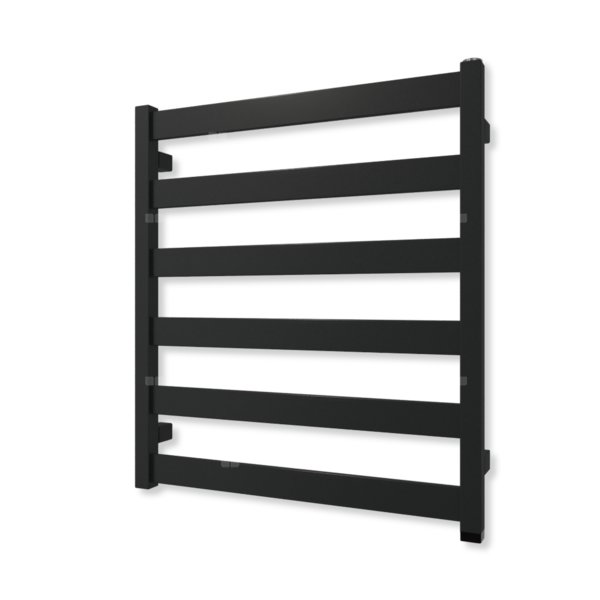 Grzejnik drabinkowy TERMA VIVO ONE, podłączenie S8, wym. 670 x 600 mm, kolor czarny jak kruk soft (farba), moc 320W