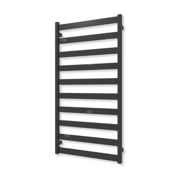 Grzejnik drabinkowy TERMA VIVO ONE, podłączenie S8, wym. 1150 x 600 mm, kolor czarny jak kruk mat RAL9005 (farba), moc 501W