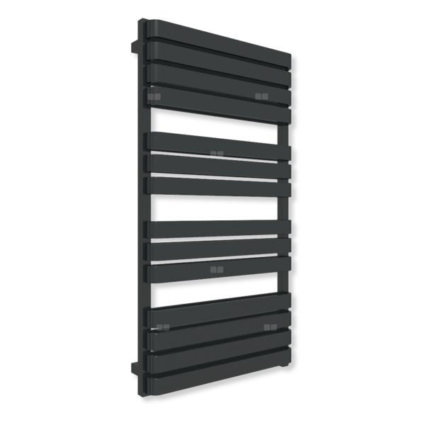 Grzejnik drabinkowy TERMA WARP T BOLD ONE, podłączenie S1, wym. 1110 x 600 mm, kolor czarny jak kruk mat RAL9005 (farba), moc 924W