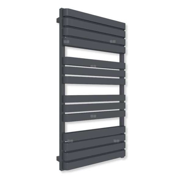 Grzejnik drabinkowy TERMA WARP T BOLD ONE, podłączenie S1, wym. 1110 x 600 mm, kolor metaliczna czerń (farba), moc 924W