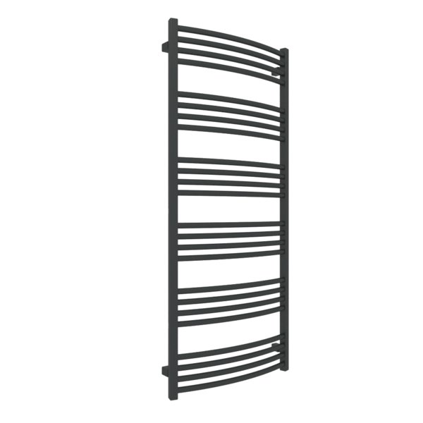 Grzejnik drabinkowy TERMA LENA, podłączenie ZX, wym. 1380 x 600 mm, kolor czarny jak kruk połysk RAL9005, moc 696W