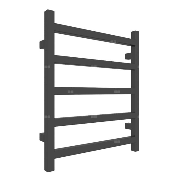 Grzejnik drabinkowy TERMA SIMPLE, podłączenie ZX, wym. 600 x 500 mm, kolor czarny RAL9017, moc 217W