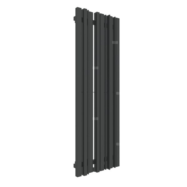 Grzejnik drabinkowy TERMA SHERWOOD, podłączenie Z1, wym. 1300 x 440 mm, kolor czarny jak kruk soft RAL9005, moc 803W