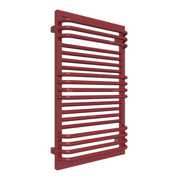 Grzejnik drabinkowy TERMA POC 2, podłączenie ZX, wym. 840 x 500 mm, kolor rubinowy RAL3003, moc 493W