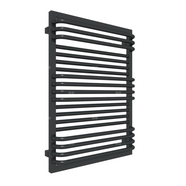 Grzejnik drabinkowy TERMA TERMA POC, podłączenie Z1, wym. 840 x 600 mm, kolor czarny jak kruk mat RAL9005, moc 590W