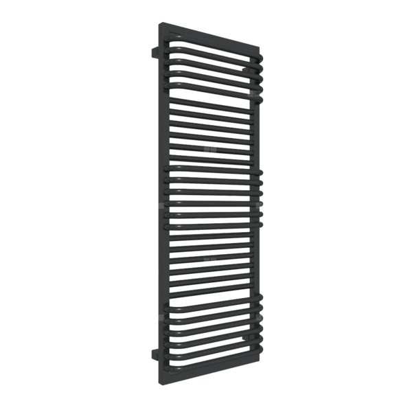 Grzejnik drabinkowy TERMA TERMA POC, podłączenie Z1, wym. 1240 x 450 mm, kolor czarny jak kruk mat RAL9005, moc 669W