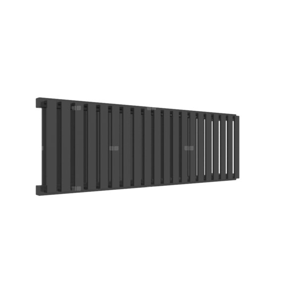 Grzejnik elektryczny TERMA NEMO 915 x 300 mm, kolor heban, moc 600 W, podłączenie E7, kabel spiralny z wtyczką czarny