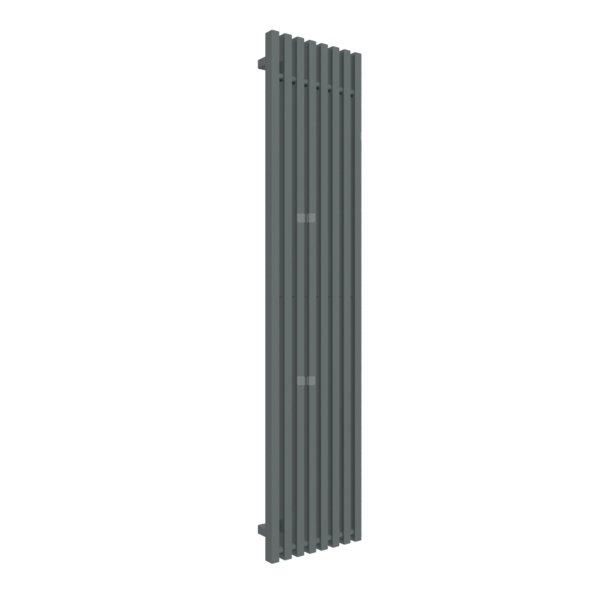 Grzejnik elektryczny TERMA TRIGA E 380 x 1700 mm, kolor błyszcząca szarość, moc 800 W, podłączenie E1, kabel przyłącze terma split / smart split, klasa i
