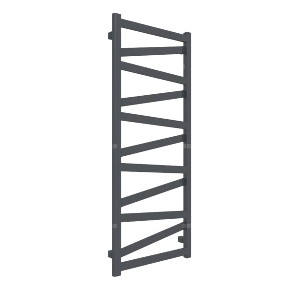 Grzejnik elektryczny TERMA VIPERA 500 x 1230 mm, kolor szary antracytowy RAL7016, moc 400 W, podłączenie E8, kabel prosty bez wtyczki z maskownicą czarny