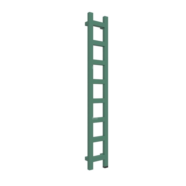 Grzejnik drabinkowy TERMA EASY ONE, podłączenie S8, wym. 1280 x 200 mm, kolor zielony patynowy RAL6000