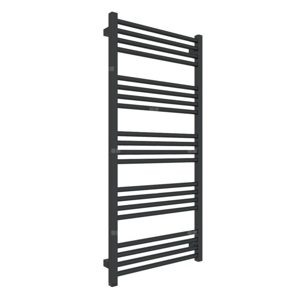 Grzejnik drabinkowy TERMA FIONA ONE, podłączenie S8, wym. 1140 x 530 mm, kolor czarny jak kruk mat RAL9005, moc 511W