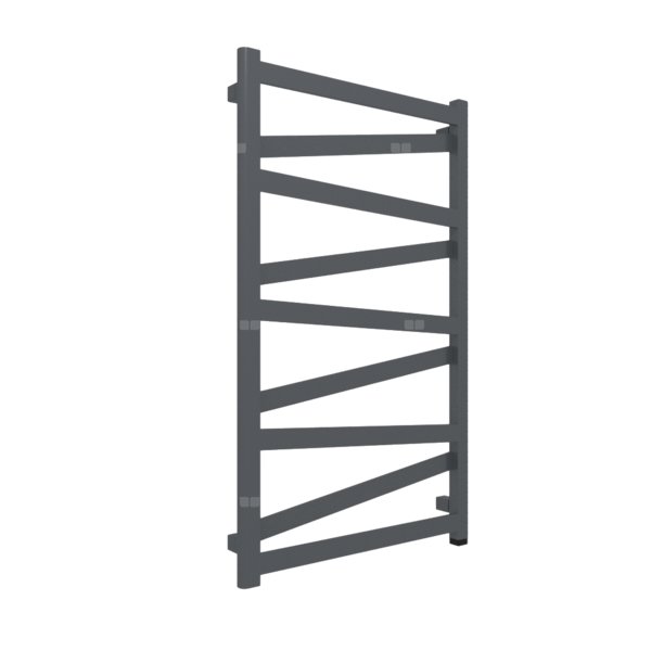 Grzejnik drabinkowy TERMA VIPERA ONE, podłączenie S1, wym. 990 x 600 mm, kolor metaliczna czerń, moc 423W
