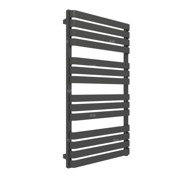 Grzejnik elektryczny TERMA WARP 600 x 1110mm, kolor heban, moc 600 W, podłączenie E8, kabel prosty bez wtyczki 1,5m czarny