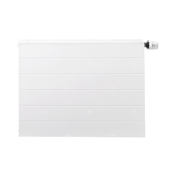 Grzejnik płytowy typ 33 TERMO TEKNIK Design Style zasilany z dołu z wbudowanym zaworem termostatycznym wym. 600 x 1600 mm, kolor biały, moc 3648 W