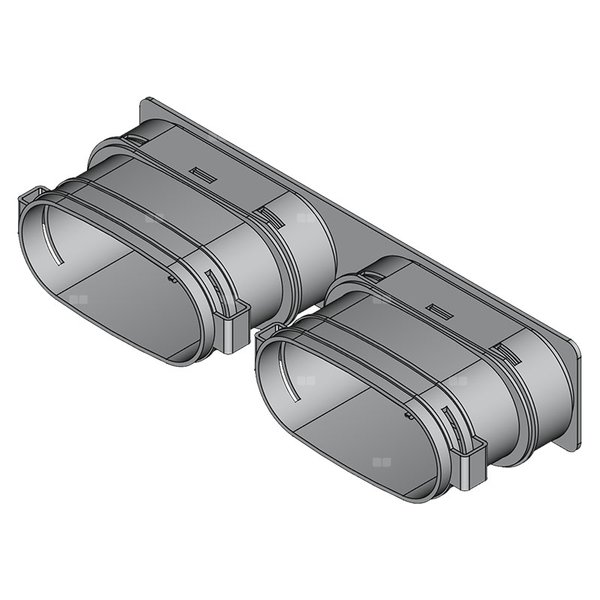Króciec boczny TopFlex 2 x 52mm x 117mm (komplet bez uszczelek)