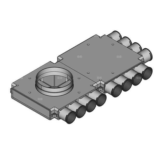 Rozdzielacz końcowy TopFlex DN200/DN63 x 12 / 2-modułowy