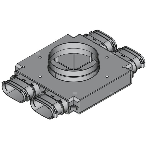 Rozdzielacz końcowy TopFlex DN200/52mm x 117mm x 4R / 1-modułowy