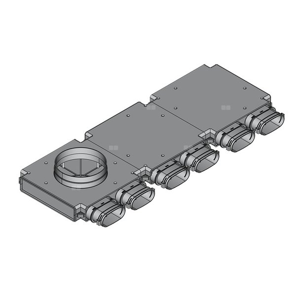 Rozdzielacz końcowy TopFlex DN200/52mm x 117mm x 6 / 3-modułowy