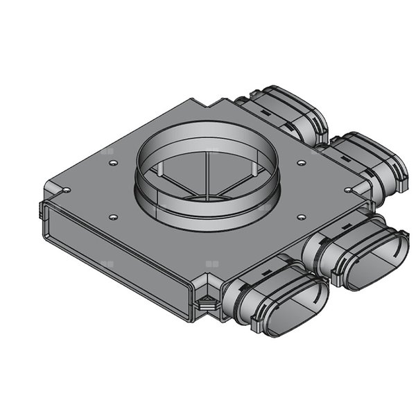 Rozdzielacz końcowy TopFlex DN200/52mm x 117mm x 4P / 1-modułowy