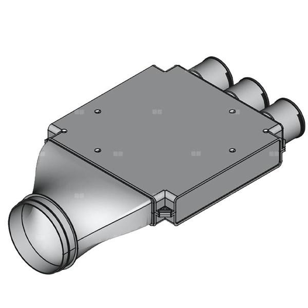 Rozdzielacz z podejściem bocznym TopFlex DN160/DN75 x 3 / 1-modułowy