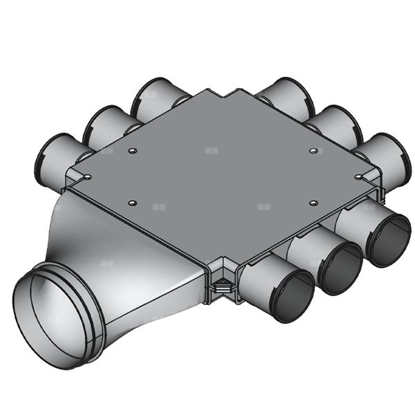 Rozdzielacz z podejściem bocznym TopFlex DN160/DN75 x 9 / 1-modułowy