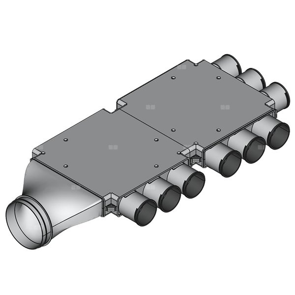Rozdzielacz z podejściem bocznym TopFlex DN160/DN75 x 9 / 2-modułowy
