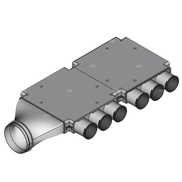 Rozdzielacz z podejściem bocznym TopFlex DN160//DN75 x 6 / 2-modułowy