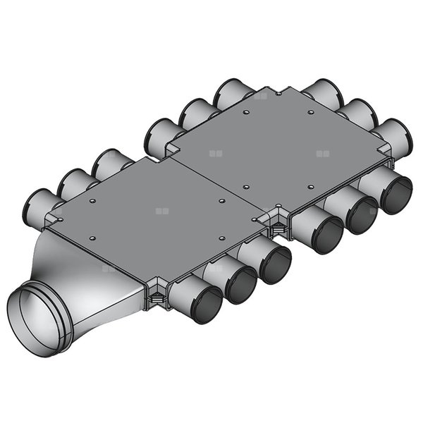 Rozdzielacz z podejściem bocznym TopFlex DN160/DN75 x 15 / 2-modułowy