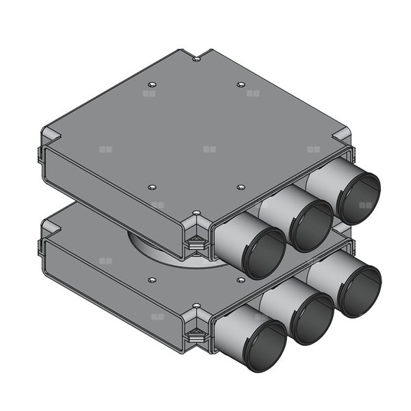 Rozdzielacz dwurzędowy TopFlex DN200/DN75 x 6 / 1-modułowy