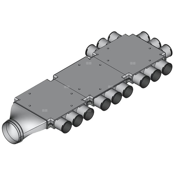 Rozdzielacz z podejściem bocznym TopFlex DN160/DN75 x 15 / 3-modułowy