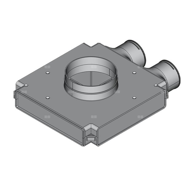 Rozdzielacz końcowy TopFlex DN200/DN90 x 2/1-modułowy - montaż na stropie