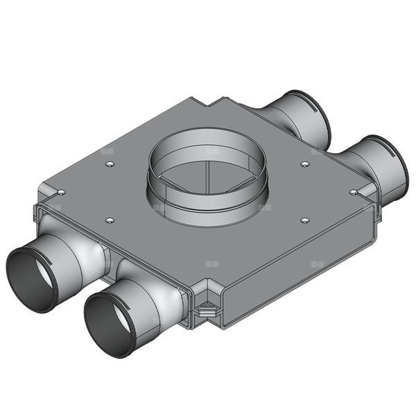 Rozdzielacz końcowy TopFlex DN200/DN90 x 4R/1-modułowy - montaż na stropie