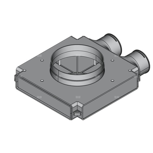 Rozdzielacz końcowy TopFlex DN200/DN90 x 2 / 1-modułowy - montaż pod stropem