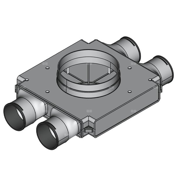 Rozdzielacz końcowy TopFlex DN200/DN90 x 4R / 1-modułowy - montaż pod stropem