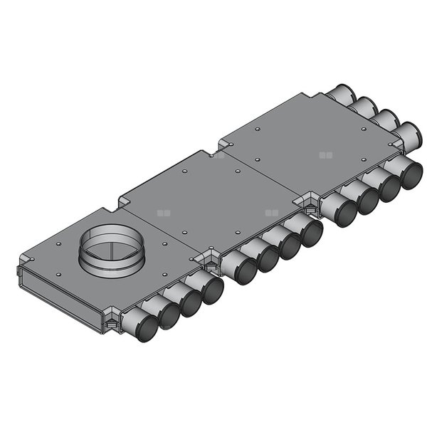 Rozdzielacz przelotowy TopFlex DN200/DN160/DN63 x 16 / 3-modułowy
