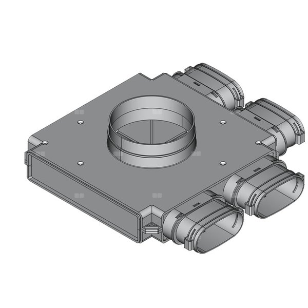 Rozdzielacz przelotowy TopFlex DN200/DN160/52mm x 117mm x 4P / 1-modułowy