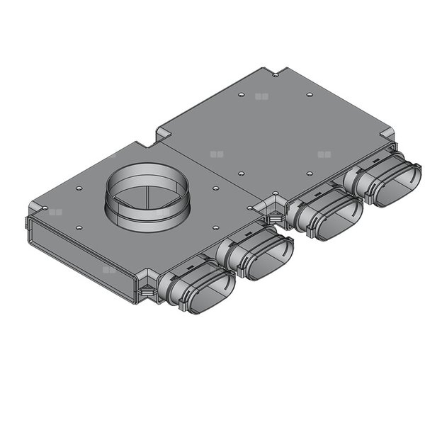 Rozdzielacz przelotowy TopFlex DN200/DN160/52mm x 117mm x 4 / 2-modułowy