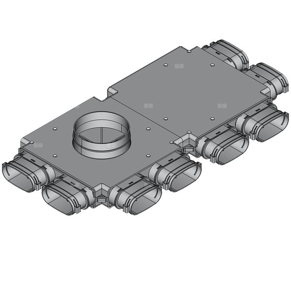 Rozdzielacz przelotowy TopFlex DN200/DN160/52mm x 117mm x 8 / 2-modułowy
