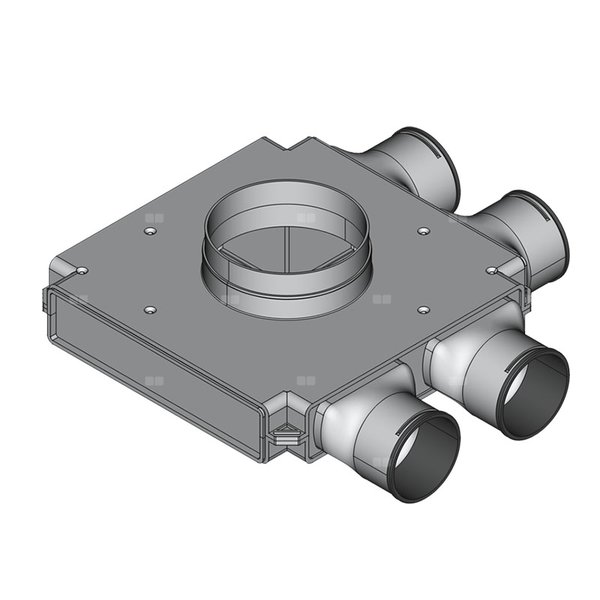 Rozdzielacz przelotowy TopFlex DN200/DN160/DN90 x 4P / 1-modułowy - montaż na stropie
