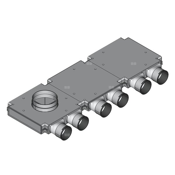 Rozdzielacz przelotowy TopFlex DN200/DN160/DN90 x 6 / 3-modułowy - montaż na stropie