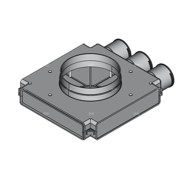 Rozdzielacz przelotowy TopFlex DN200/DN160/DN75 x 3 / 1-modułowy - montaż pod stropem