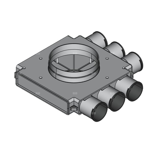Rozdzielacz przelotowy TopFlex DN200/DN160/DN75 x 6P / 1-modułowy - montaż pod stropem