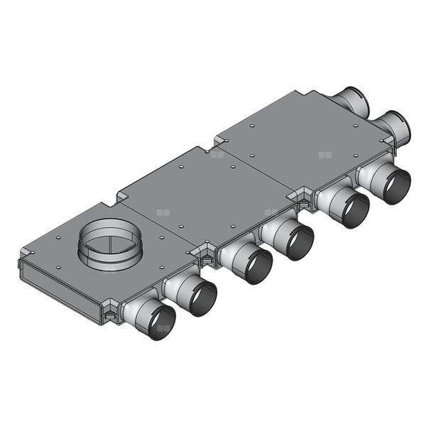 Rozdzielacz przelotowy TopFlex DN200/DN160/DN90 x 8 / 3-modułowy - montaż pod stropem