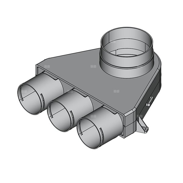 Skrzynka rozprężna TopFlex DN125/3 x DN75 - montaż na stropie