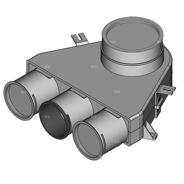 Skrzynka rozprężna TopFlex Premium DN125/1 x DN75 - montaż na stropie
