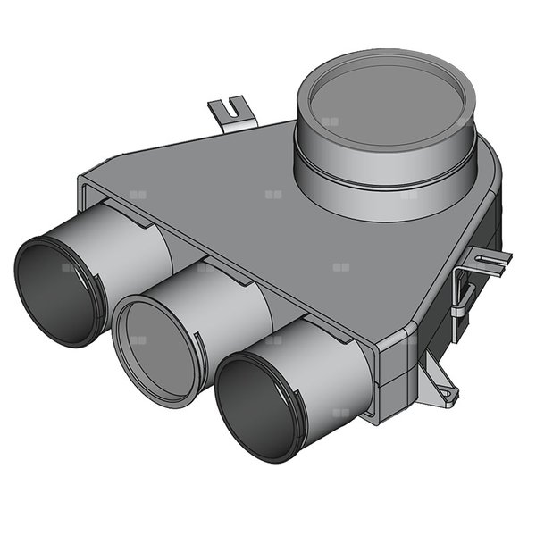 Skrzynka rozprężna TopFlex Premium DN125/2 x DN75 - montaż na stropie