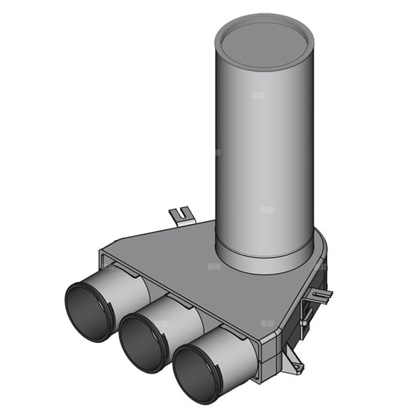 Skrzynka rozprężna TopFlex Premium DN125/3 x DN75 z przedłużką DN125/29cm - montaż na stropie